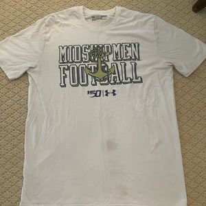 White Navy Football Shirt
